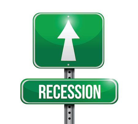 simsearch:400-07050344,k - recession road sign illustration design over white Fotografie stock - Microstock e Abbonamento, Codice: 400-07050351
