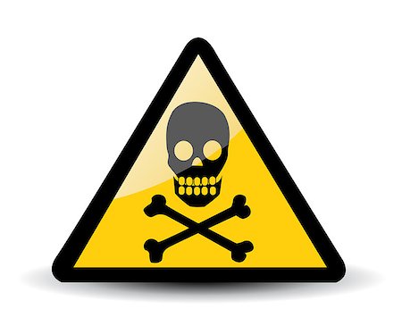 pic of electric shocked - Warning sign with skull Stock Photo - Budget Royalty-Free & Subscription, Code: 400-07050491