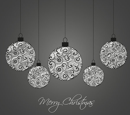 simsearch:400-04903283,k - Vector christmas background with decorated christmas balls Stock Photo - Budget Royalty-Free & Subscription, Code: 400-07050681