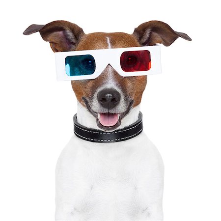 simsearch:400-07055954,k - 3d  glasses movie cinema dog Stockbilder - Microstock & Abonnement, Bildnummer: 400-07050950