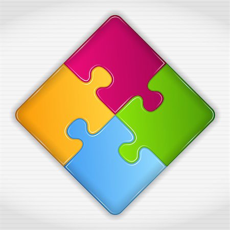 Abstract puzzle square, vector eps10 illustration Stock Photo - Budget Royalty-Free & Subscription, Code: 400-07051013