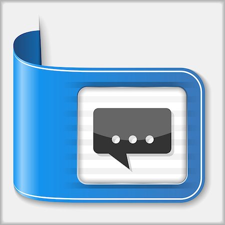 Abstract icon of a speech bubble, vector eps10 illustration Fotografie stock - Microstock e Abbonamento, Codice: 400-07051026