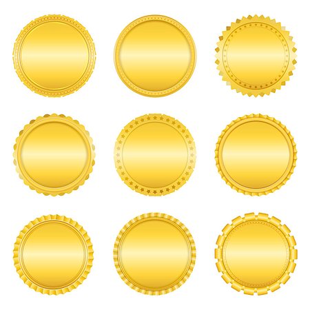 simsearch:400-07052920,k - Set of golden labels on white background, vector eps10 illustration Foto de stock - Super Valor sin royalties y Suscripción, Código: 400-07051078