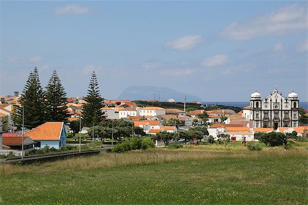 flores azores - Panorama of Santa Cruz on the island of Flores Azores Portugal Stock Photo - Budget Royalty-Free & Subscription, Code: 400-07052128