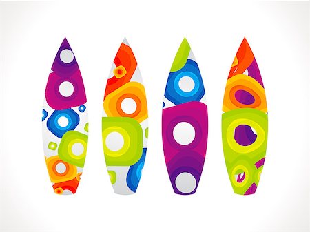 simsearch:400-04659091,k - abstract colorful surf board template vector illustration Photographie de stock - Aubaine LD & Abonnement, Code: 400-07052175