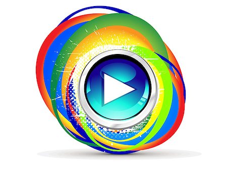 pathakdesigner (artist) - abstract creative rainbow play circle vector illustration Stock Photo - Budget Royalty-Free & Subscription, Code: 400-07052177