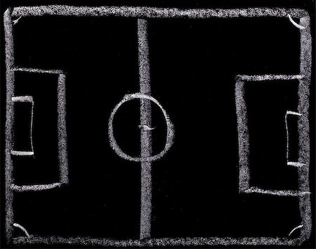 Soccer - Football Strategy planning on black board Stock Photo - Budget Royalty-Free & Subscription, Code: 400-07052239