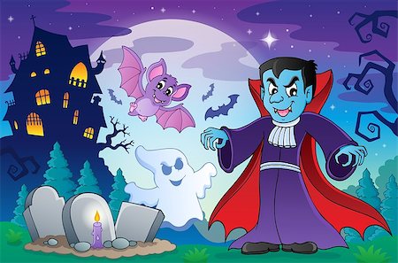Halloween topic scene 4 - eps10 vector illustration. Foto de stock - Royalty-Free Super Valor e Assinatura, Número: 400-07052407