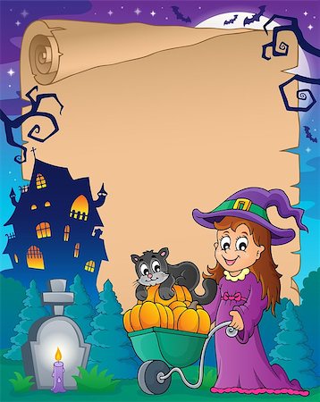 simsearch:400-04133143,k - Halloween parchment 6 - eps10 vector illustration. Stock Photo - Budget Royalty-Free & Subscription, Code: 400-07052400