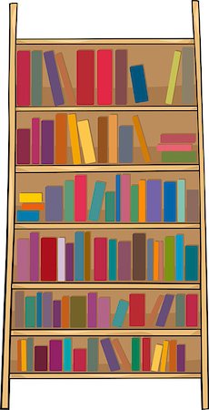 simsearch:400-07055407,k - Cartoon Illustration of Book Shelf or Bookcase Clip Art Photographie de stock - Aubaine LD & Abonnement, Code: 400-07052458