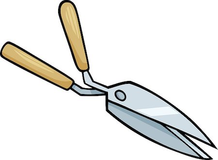 simsearch:400-07107357,k - Cartoon Illustration of Hedge Scissors Clip Art Foto de stock - Super Valor sin royalties y Suscripción, Código: 400-07052460
