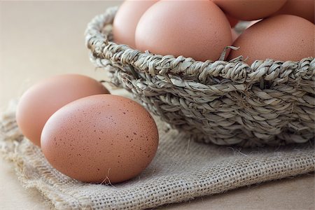 eat boiled egg - Eggs in the basket Stock Photo - Budget Royalty-Free & Subscription, Code: 400-07052715