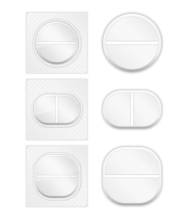 Different pills on white background, vector eps10 illustration Stock Photo - Budget Royalty-Free & Subscription, Code: 400-07052953