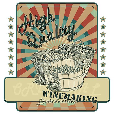 wine tag, this illustration may be useful as designer work Photographie de stock - Aubaine LD & Abonnement, Code: 400-07053048