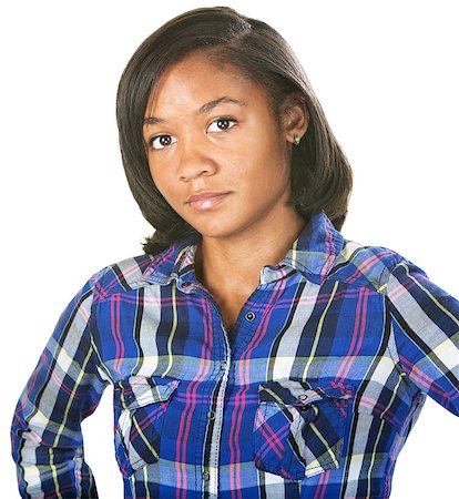 simsearch:400-07042108,k - Doubting young woman in flannel shirt over isolated background Stock Photo - Budget Royalty-Free & Subscription, Code: 400-07053129