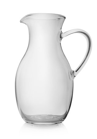 simsearch:400-07450722,k - Glass jug isolated on a white background Stock Photo - Budget Royalty-Free & Subscription, Code: 400-07053166