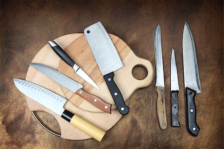simsearch:695-05770339,k - collection of various kitchen knives Stock Photo - Budget Royalty-Free & Subscription, Code: 400-07053447