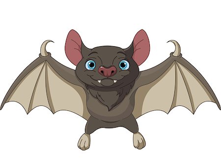 funny mice - Illustration of Cute Cartoon Halloween bat flying Stock Photo - Budget Royalty-Free & Subscription, Code: 400-07053575