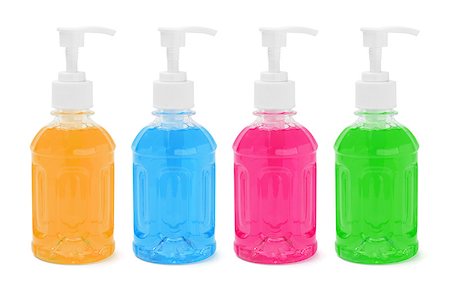 detergente - Colorful Liquid Soap In Plastic Bottles On White Foto de stock - Super Valor sin royalties y Suscripción, Código: 400-07053570