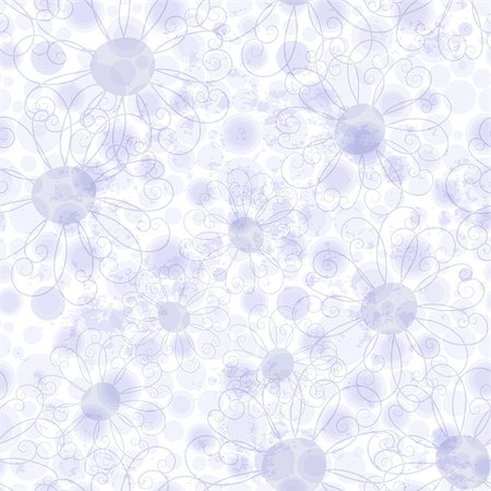 simsearch:400-07053213,k - Seamless gentle violet floral pattern with flowers and violet polka dots (vector eps10) Foto de stock - Super Valor sin royalties y Suscripción, Código: 400-07053676