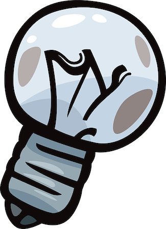 simsearch:400-07308053,k - Cartoon Illustration of Burned Out Old Bulb Clip Art Stock Photo - Budget Royalty-Free & Subscription, Code: 400-07053893