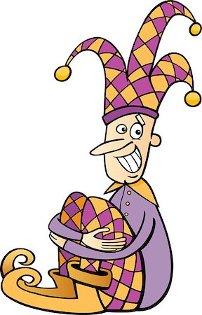 simsearch:400-04848742,k - Cartoon Illustration of Funny Jester or Joker Clip Art Stock Photo - Budget Royalty-Free & Subscription, Code: 400-07053906