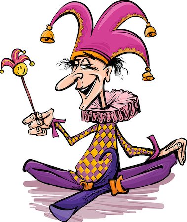 simsearch:400-04848742,k - Cartoon Illustration of Funny Court Jester or Joker Stock Photo - Budget Royalty-Free & Subscription, Code: 400-07053907