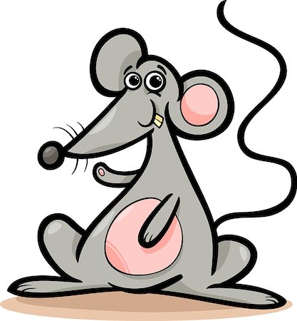 simsearch:400-06208186,k - Cartoon Illustration of Cute Mouse or Rat Photographie de stock - Aubaine LD & Abonnement, Code: 400-07053913