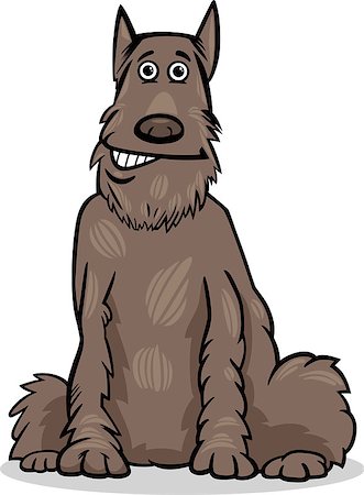 simsearch:400-06356130,k - Cartoon Illustration of Funny Shaggy Purebred Schnauzer Dog Stockbilder - Microstock & Abonnement, Bildnummer: 400-07053936