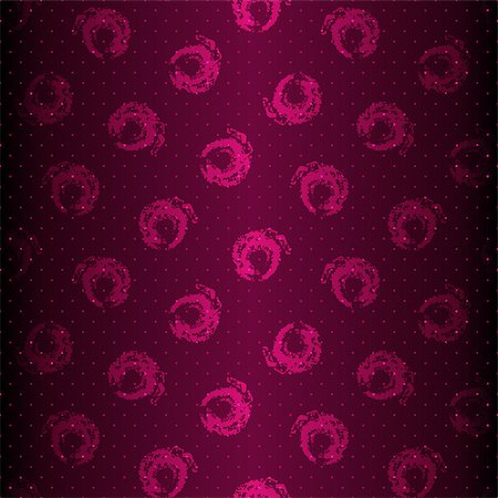 simsearch:400-07053213,k - Purple shiny seamless pattern with big grungy polka dots (vector EPS 10) Foto de stock - Super Valor sin royalties y Suscripción, Código: 400-07060971