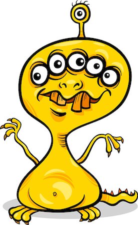 freak - Cartoon Illustration of Funny Spooky Monster or Fright Stock Photo - Budget Royalty-Free & Subscription, Code: 400-07061043