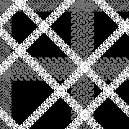 Seamless pattern from  traces of tires.(can be repeated and scaled in any size) Stockbilder - Microstock & Abonnement, Bildnummer: 400-07061096