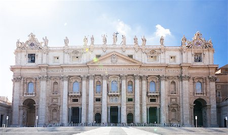 saint peter's square - Basilica di San Pietro, Vatican, Rome, Italy Photographie de stock - Aubaine LD & Abonnement, Code: 400-07061140