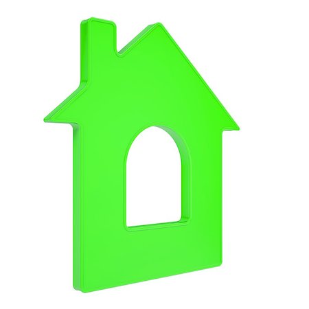 simsearch:400-05680897,k - House icon. Isolated render on a white background Photographie de stock - Aubaine LD & Abonnement, Code: 400-07061249