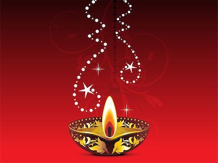 divine lamp light - abstract colorful diwali template vector illustration Stock Photo - Budget Royalty-Free & Subscription, Code: 400-07061654