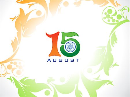 abstract artistic indian independence day background vector illustration Stock Photo - Budget Royalty-Free & Subscription, Code: 400-07061665