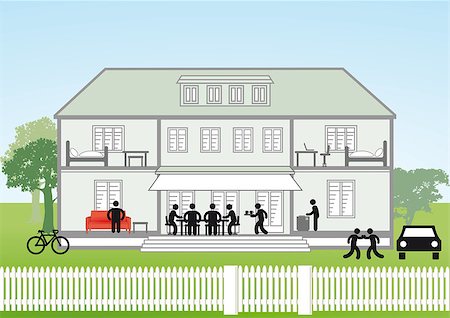 Family house cross-section Stock Photo - Budget Royalty-Free & Subscription, Code: 400-07061685