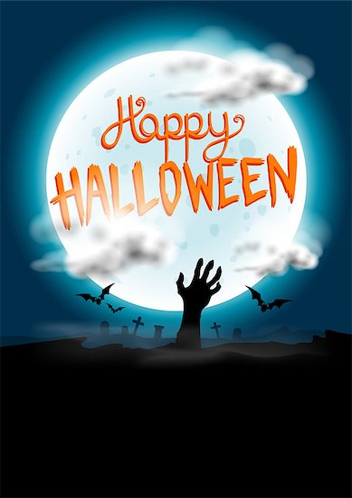 Happy Halloween Background vector with spooky elements. Stock Photo - Royalty-Free, Artist: solarseven, Image code: 400-07061842