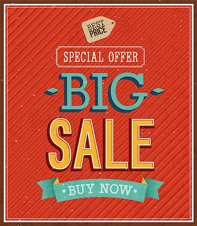 Big sale typographic design. Vector illustration. Stock Photo - Budget Royalty-Free & Subscription, Code: 400-07062068