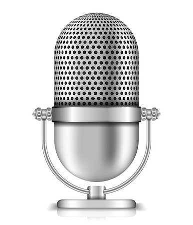 Microphone on white background, vector eps10 illustration Stock Photo - Budget Royalty-Free & Subscription, Code: 400-07062093