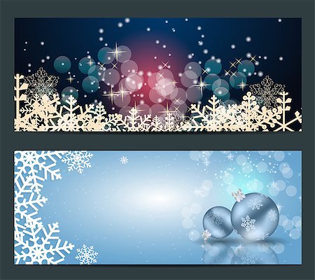 Set of cards with Christmas BALLS, stars and snowflakes,vector  illustration Stock Photo - Budget Royalty-Free & Subscription, Code: 400-07062307