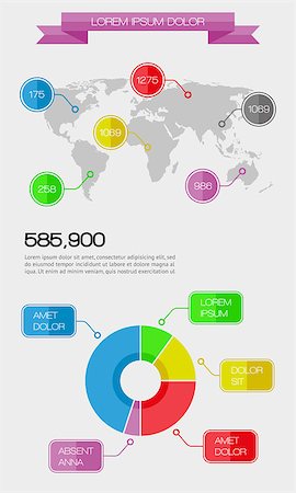 simsearch:400-06867961,k - Ui, infographics and web elements including flat design. EPS10 vector illustration. Stock Photo - Budget Royalty-Free & Subscription, Code: 400-07062471