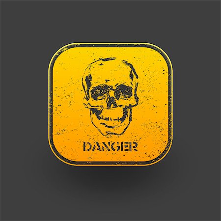 risk of death vector - Danger icon. Vector eps 10 Stock Photo - Budget Royalty-Free & Subscription, Code: 400-07087144
