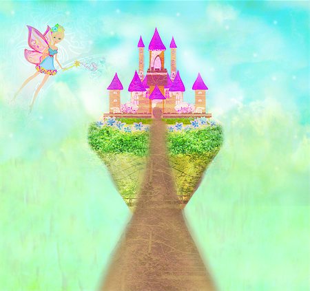 Magic Fairy Tale Princess Castle Stockbilder - Microstock & Abonnement, Bildnummer: 400-07087318