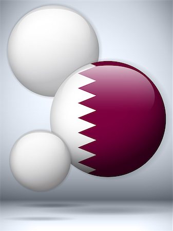 simsearch:400-06365557,k - Vector - Qatar Flag Glossy Button Photographie de stock - Aubaine LD & Abonnement, Code: 400-07087557