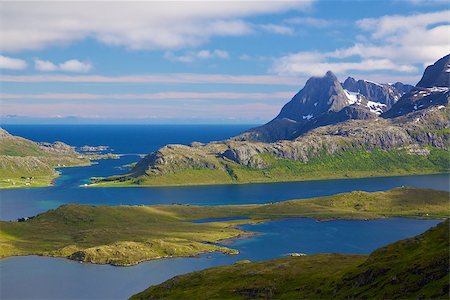 simsearch:400-07087598,k - Picturesque islands on Lofoten in Norway during summer Stock Photo - Budget Royalty-Free & Subscription, Code: 400-07087628