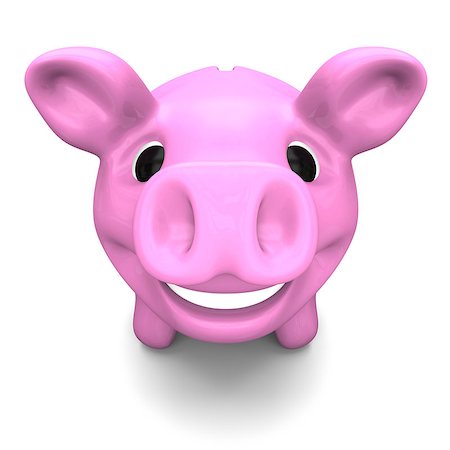 simsearch:400-07088405,k - Happy pink piggy bank, concept of savings and investments, isolated on white background Foto de stock - Super Valor sin royalties y Suscripción, Código: 400-07087830