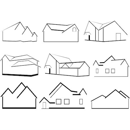 simsearch:400-07087277,k - A business card with a picture of houses. The illustration on a white background. Photographie de stock - Aubaine LD & Abonnement, Code: 400-07087848