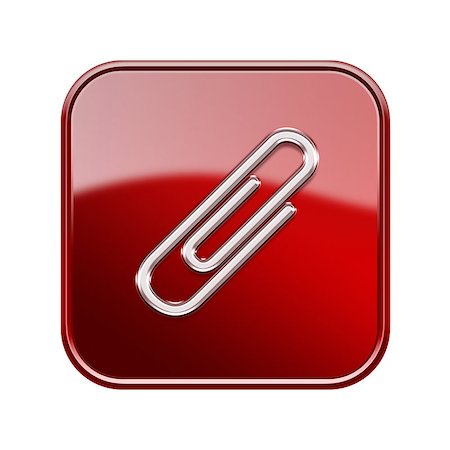red grape - Paper clip icon glossy red, isolated on white background Foto de stock - Super Valor sin royalties y Suscripción, Código: 400-07087961