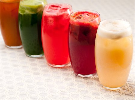 simsearch:400-04787910,k - selection of fresh  fruits colorful long drink cocktails Stock Photo - Budget Royalty-Free & Subscription, Code: 400-07088153
